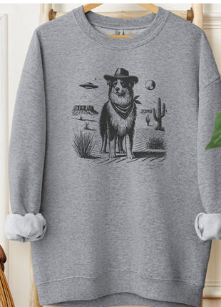 Australian Shepherd Aussie Cowboy UFO Sweatshirt