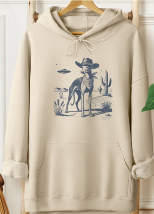 Italian Greyhound Whippet Ink Cowboy UFO Hoodie