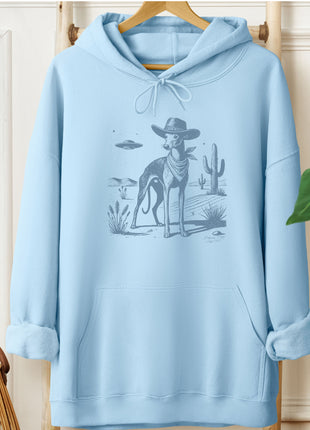 Italian Greyhound Whippet Ink Cowboy UFO Hoodie