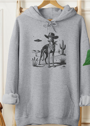 Italian Greyhound Whippet Ink Cowboy UFO Hoodie