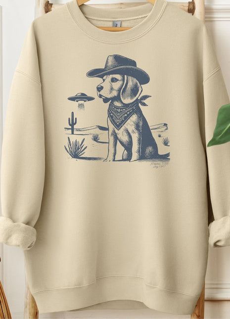 Beagle Ink Cowboy UFO Sweatshirt