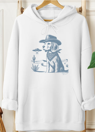 Beagle Ink Cowboy UFO Hoodie
