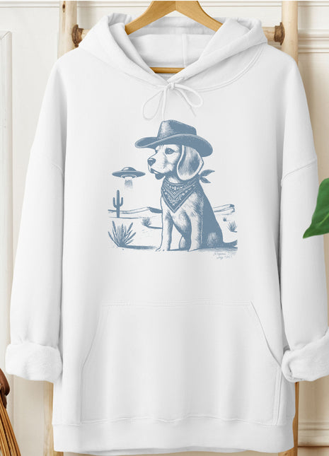 Beagle Ink Cowboy UFO Hoodie