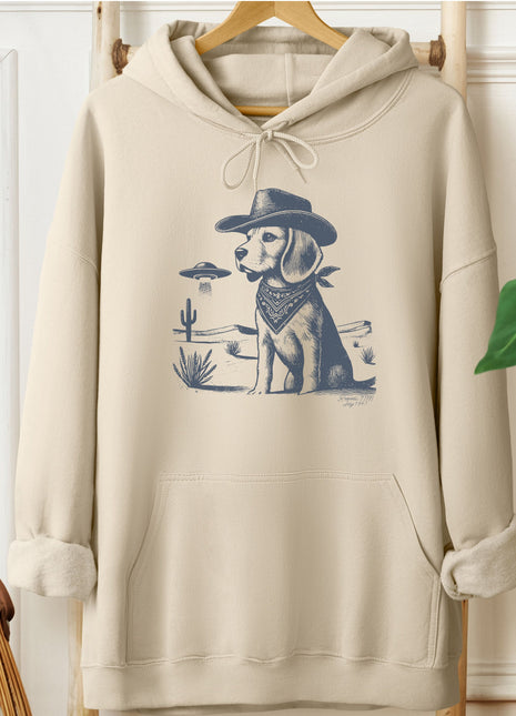 Beagle Ink Cowboy UFO Hoodie