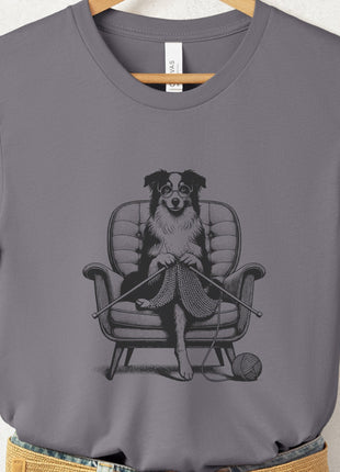 Australian Shepherd Aussie Knitting T-Shirt