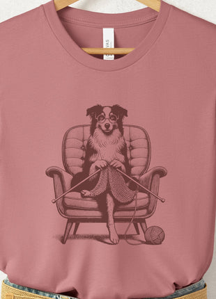 Australian Shepherd Aussie Knitting T-Shirt
