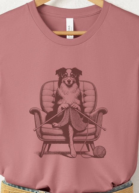 Australian Shepherd Aussie Knitting T-Shirt
