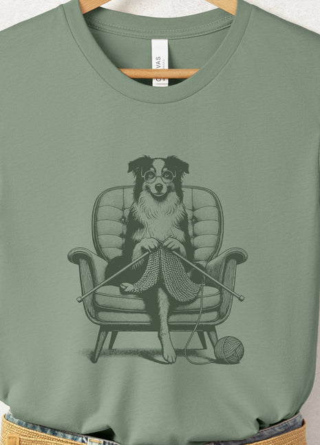Australian Shepherd Aussie Knitting T-Shirt