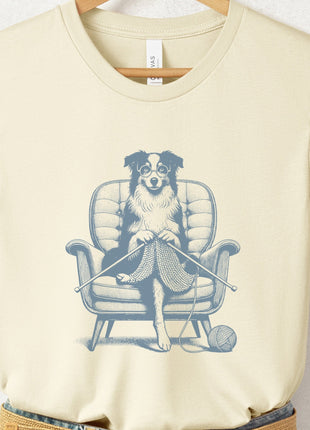 Australian Shepherd Aussie Knitting T-Shirt