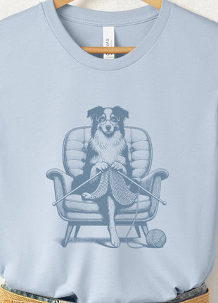 Australian Shepherd Aussie Knitting T-Shirt