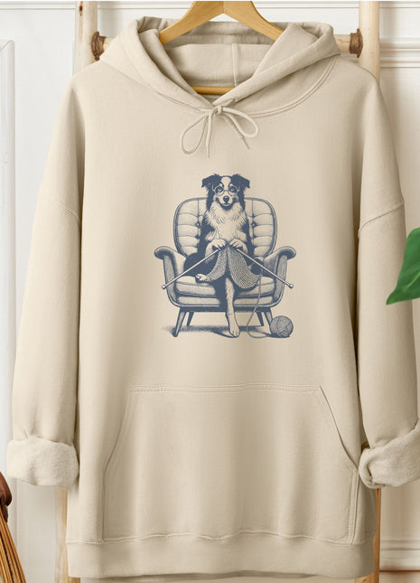 Australian Shepherd Aussie Knitting Hoodie