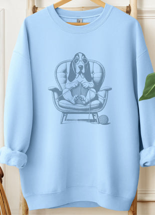 Basset Hound Knitting Sweatshirt