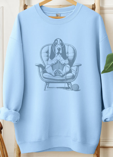 Basset Hound Knitting Sweatshirt