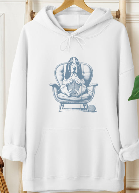 Basset Hound Knitting Hoodie