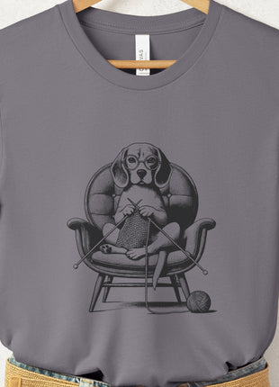 Beagle Knitting T-Shirt