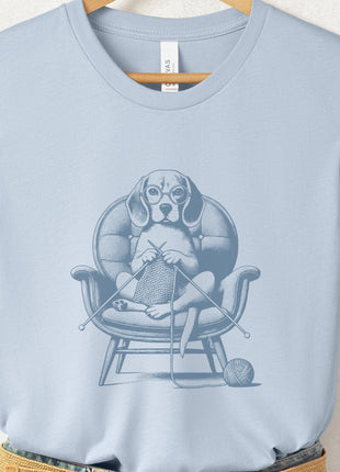 Beagle Knitting T-Shirt