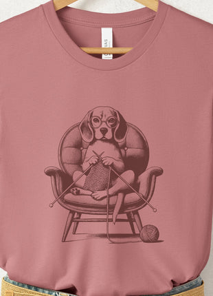 Beagle Knitting T-Shirt