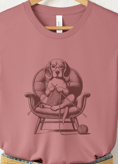 Beagle Knitting T-Shirt