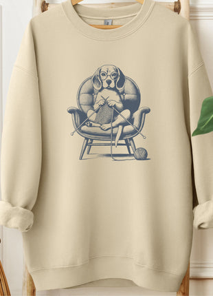 Beagle Knitting Sweatshirt