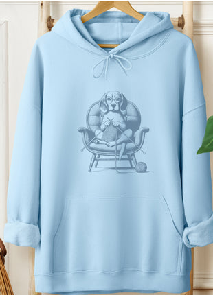 Copy of Basset Hound Knitting Hoodie