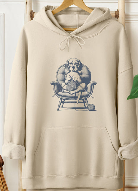 Copy of Basset Hound Knitting Hoodie