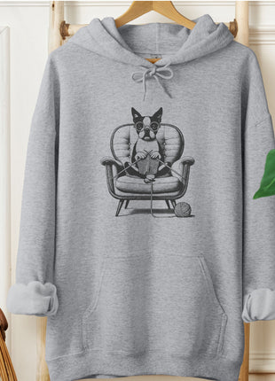 Boston Terrier Knitting Hoodie