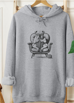 English Bulldog Knitting Hoodie