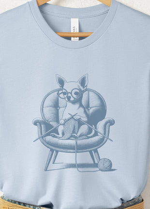Chihuahua Knitting T-Shirt