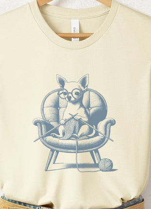 Chihuahua Knitting T-Shirt
