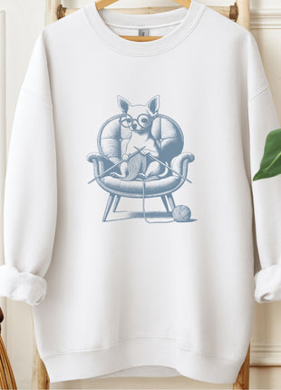 Chihuahua Knitting Sweatshirt