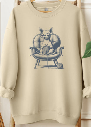Chihuahua Knitting Sweatshirt