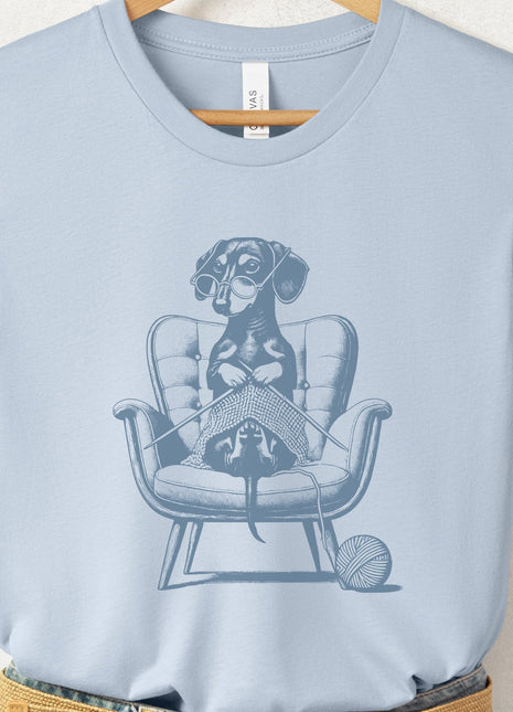 Dachshund Knitting T-Shirt