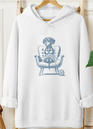 Dachshund Knitting Hoodie