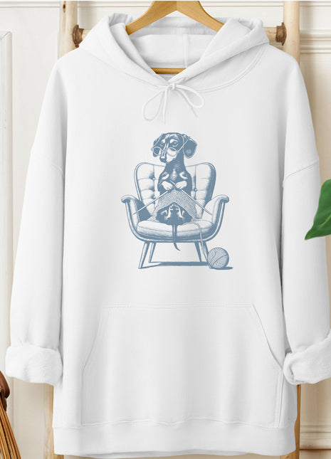 Dachshund Knitting Hoodie