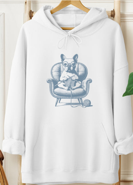 French Bulldog Frenchie Knitting Hoodie