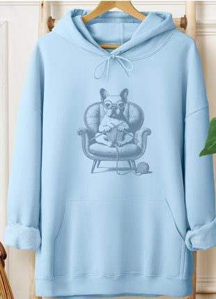 French Bulldog Frenchie Knitting Hoodie