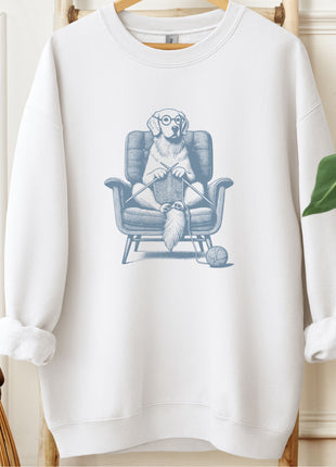 Golden Retriever Knitting Sweatshirt