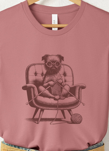 Brussels Griffon Griff Knitting T-Shirt