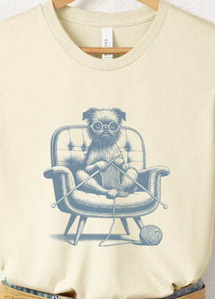 Brussels Griffon Griff Knitting T-Shirt