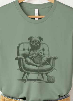 Brussels Griffon Griff Knitting T-Shirt
