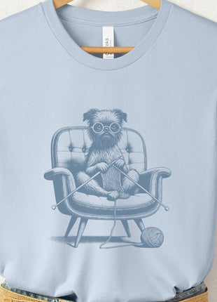 Brussels Griffon Griff Knitting T-Shirt