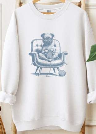 Brussels Griffon Griff Knitting Sweatshirt