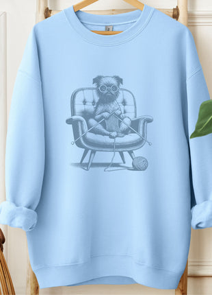 Brussels Griffon Griff Knitting Sweatshirt