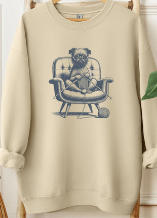Brussels Griffon Griff Knitting Sweatshirt