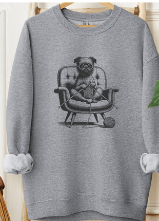 Brussels Griffon Griff Knitting Sweatshirt