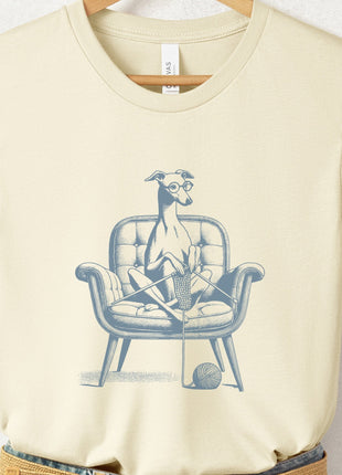 Italian Greyhound Whippet Iggy Knitting T-Shirt