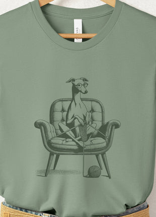 Italian Greyhound Whippet Iggy Knitting T-Shirt