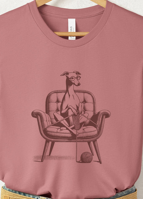 Italian Greyhound Whippet Iggy Knitting T-Shirt