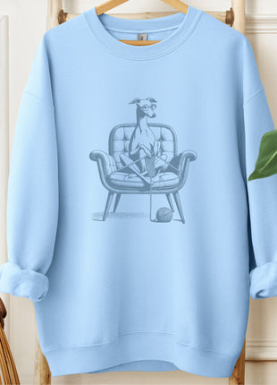 Italian Greyhound Whippet Iggy Knitting Sweatshirt