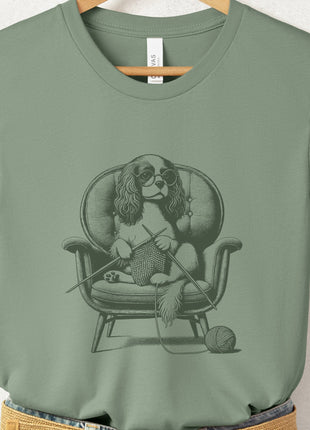 Cavalier King Charles Spaniel Knitting T-Shirt
